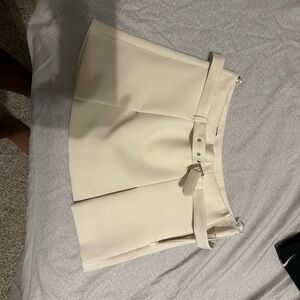 Zara Cream Mini Skirt with Belt